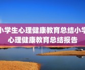 小学生心理健康教育总结小学心理健康教育总结报告