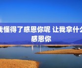 我懂得了感恩你呢 让我拿什么感恩你
