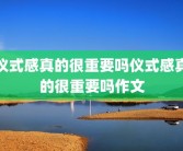 仪式感真的很重要吗仪式感真的很重要吗作文