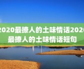 2020最撩人的土味情话2020最撩人的土味情话短句