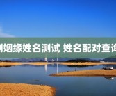测姻缘姓名测试 姓名配对查询 