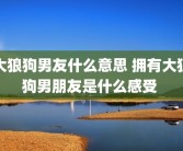 大狼狗男友什么意思 拥有大狼狗男朋友是什么感受 
