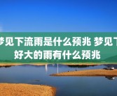 梦见下流雨是什么预兆 梦见下好大的雨有什么预兆 