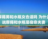 摩羯男和水瓶女合适吗 为什么说摩羯和水瓶是宿命夫妻 