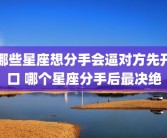 哪些星座想分手会逼对方先开口 哪个星座分手后最决绝