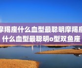 摩羯座什么血型最聪明摩羯座什么血型最聪明o型双鱼座
