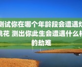 测试你在哪个年龄段会遭遇烂桃花 测出你此生会遭遇什么样的劫难