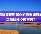 怎样能挽回死心的前夫如何成功挽回死心的前夫？