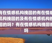 有在情感机构挽回的有在情感机构挽回的及有在情感机构挽回的吗？有在情感机构挽回的吗