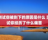 测试你被剩下的原因是什么 测试你经历了什么痛苦