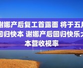 谢娜产后复工首露面 将于五月回归快本 谢娜产后回归快乐大本营收视率