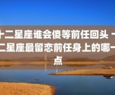 十二星座谁会傻等前任回头 十二星座最留恋前任身上的哪一点