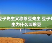 豆子先生又称憨豆先生 豆子先生为什么叫憨豆