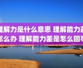 理解力是什么意思 理解能力差怎么办 理解能力差是怎么回事