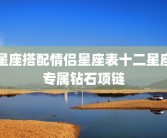 星座搭配情侣星座表十二星座专属钻石项链