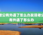 老公有外遇了怎么办发现老公有外遇了怎么办