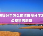 被提分手怎么挽留被提分手怎么挽留男朋友