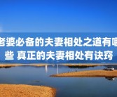 老婆必备的夫妻相处之道有哪些 真正的夫妻相处有诀窍