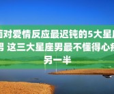 面对爱情反应最迟钝的5大星座男 这三大星座男最不懂得心疼另一半