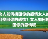 女人如何挽回你的感情女人如何挽回你的感情？女人如何挽回你的感情呢