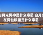 白月光男神是什么意思 白月光在异性眼里是什么意思 
