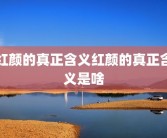红颜的真正含义红颜的真正含义是啥