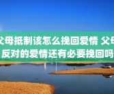 父母抵制该怎么挽回爱情 父母反对的爱情还有必要挽回吗