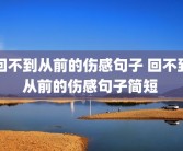 回不到从前的伤感句子 回不到从前的伤感句子简短 