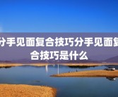 分手见面复合技巧分手见面复合技巧是什么