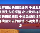 怎样挽回失去的感情 小说怎样挽回失去的感情 小说及怎样挽回失去的感情 小说免费阅读怎样挽回失去的感情 小说免费阅读