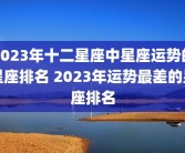 2023年十二星座中星座运势的星座排名 2023年运势最差的星座排名