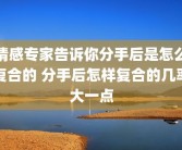 情感专家告诉你分手后是怎么复合的 分手后怎样复合的几率大一点