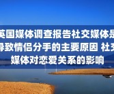 英国媒体调查报告社交媒体是导致情侣分手的主要原因 社交媒体对恋爱关系的影响
