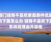 部门领导不喜欢家庭条件优越的下属怎么办 领导不喜欢下属怎样找理由开除他