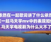 依然在一起歌词讲了什么依然在一起马天宇mv中的表现如何 马天宇电视剧为什么火不了