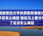 导致情侣分手的原因有哪些分手后怎么挽回 情侣马上要分手了应该怎么挽回