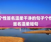 个性签名温柔干净的句子个性签名温柔短句