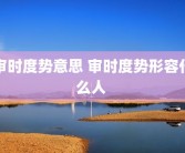 审时度势意思 审时度势形容什么人 