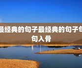 最经典的句子最经典的句子句句入骨