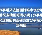 分手后又去挽回好吗小说分手后又去挽回好吗小说 | 分手后又想挽回的正确方式分手后又想挽回