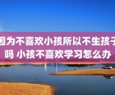 因为不喜欢小孩所以不生孩子吗 小孩不喜欢学习怎么办