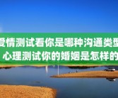 爱情测试看你是哪种沟通类型 心理测试你的婚姻是怎样的