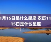11月15日是什么星座 农历11月15日是什么星座