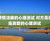 感情洁癖的心理测试 对方是否是真爱的心理测试 