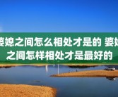 婆媳之间怎么相处才是的 婆媳之间怎样相处才是最好的