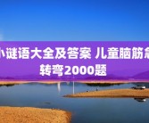 小谜语大全及答案 儿童脑筋急转弯2000题 