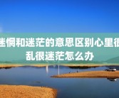 迷惘和迷茫的意思区别心里很乱很迷茫怎么办