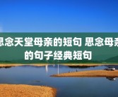 思念天堂母亲的短句 思念母亲的句子经典短句 