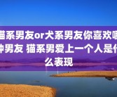 猫系男友or犬系男友你喜欢哪种男友 猫系男爱上一个人是什么表现