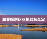 职业规划职业规划怎么写